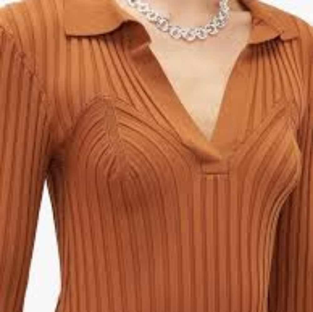 Toteme brown knit polo XS
